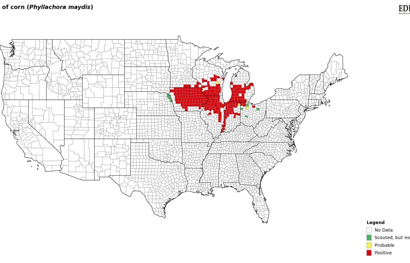Tar spot continues move westward