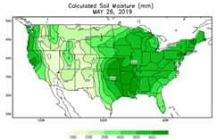 Sufficient to surplus soil moisture